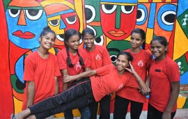 In a video chat from their classroom, the children explained it took three days and a team of 12 to create the Sabyasachi-inspired outfits
