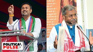 All Jharkhand Students Union (AJSU) president Sudesh Mahto and BJP president Babulal Marandi