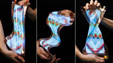 LG's second-generation stretchable screen can be expanded up to 50 per cent.