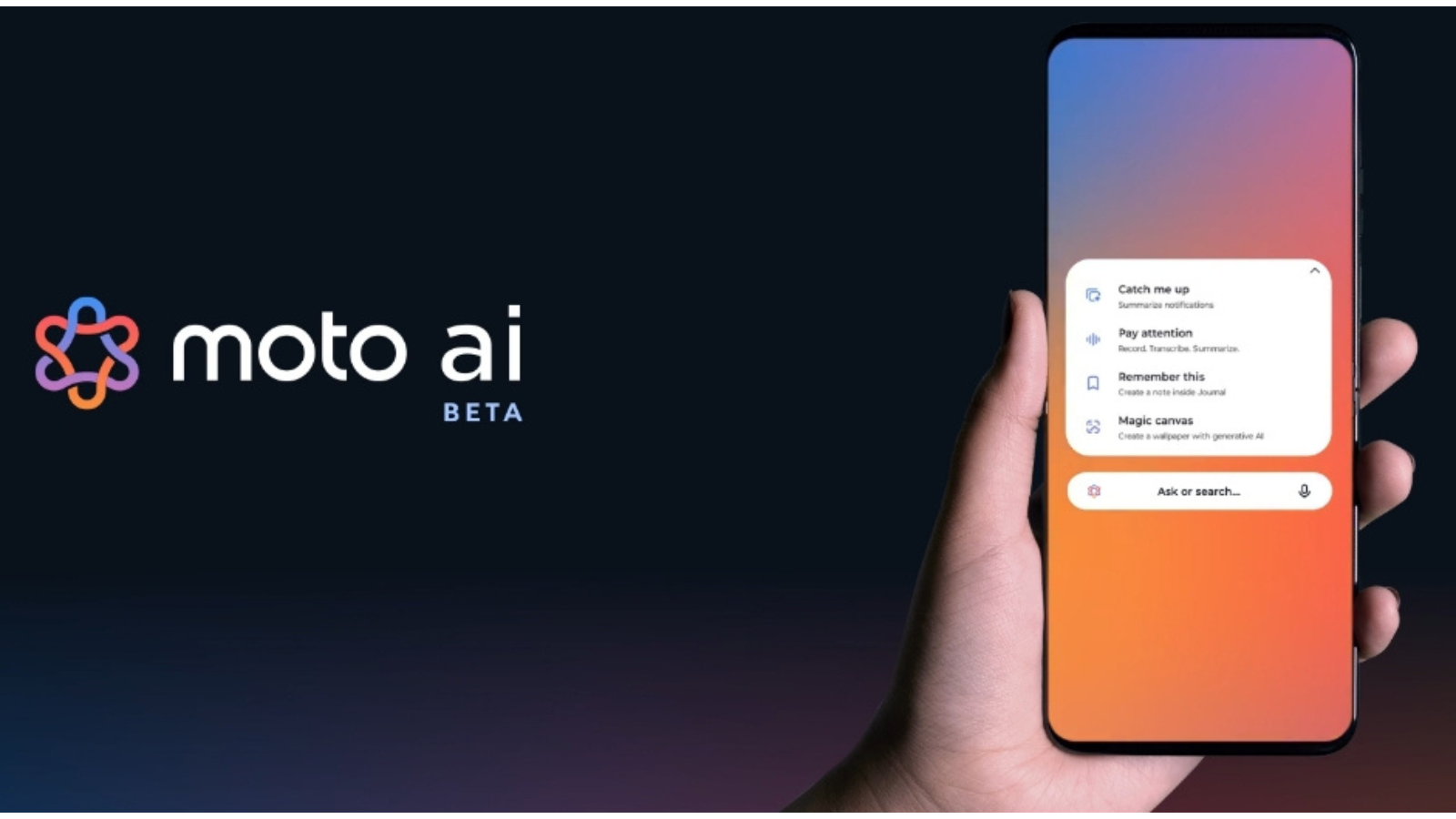 The new Moto AI features are currently limited to a handful of phones.