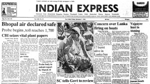 Bhopal gas tragedy, 1984 Bhopal gas tragedy, Bhopal gas tragedy victims, Indian Trawler Sinks, Vajpayee Attacked, PM On Foreign Forces, editorial, Indian express, opinion news, indian express editorial