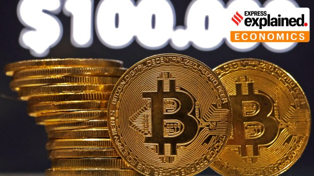 Bitcoin Breaks $100K: Representations of cryptocurrency Bitcoin and words "$100.000" are seen in this illustration taken November 24, 2024.