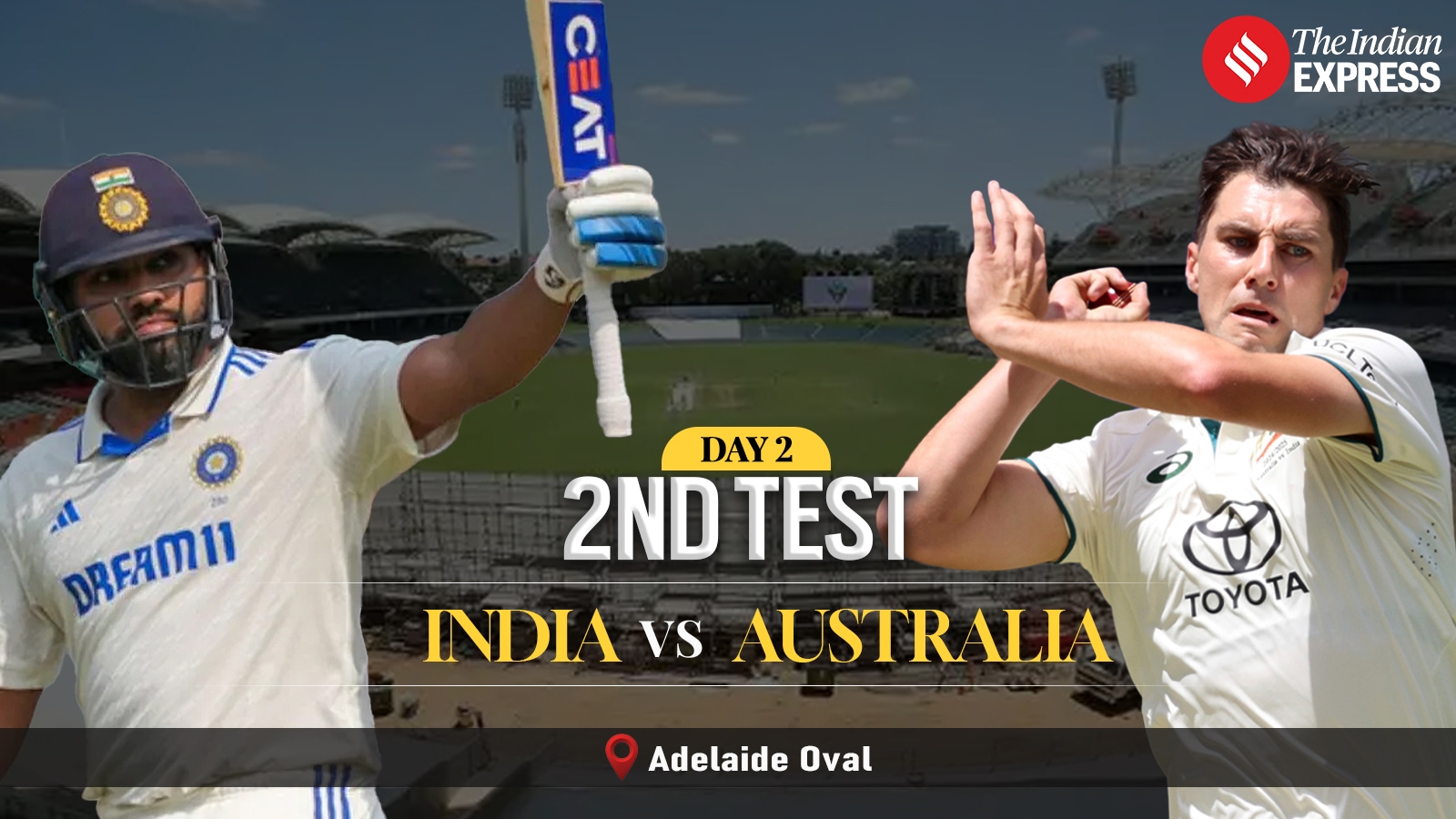 IND vs AUS 2nd Test Day 2 Live Cricket Score, India vs Australia Test