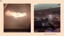 The plane skidded along the pavement during landing at Halifax Airport (Image source: @nickssortor/X)