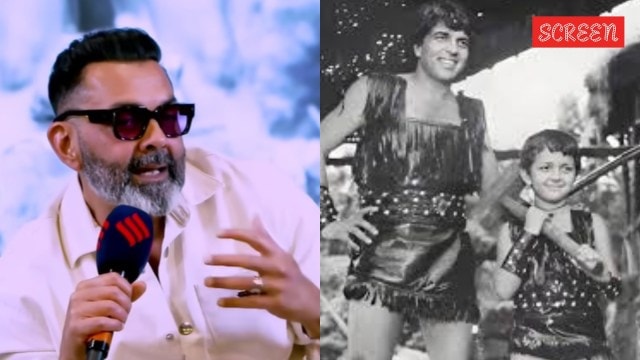 Bobby Deol and Dharmendra in Dharamveer