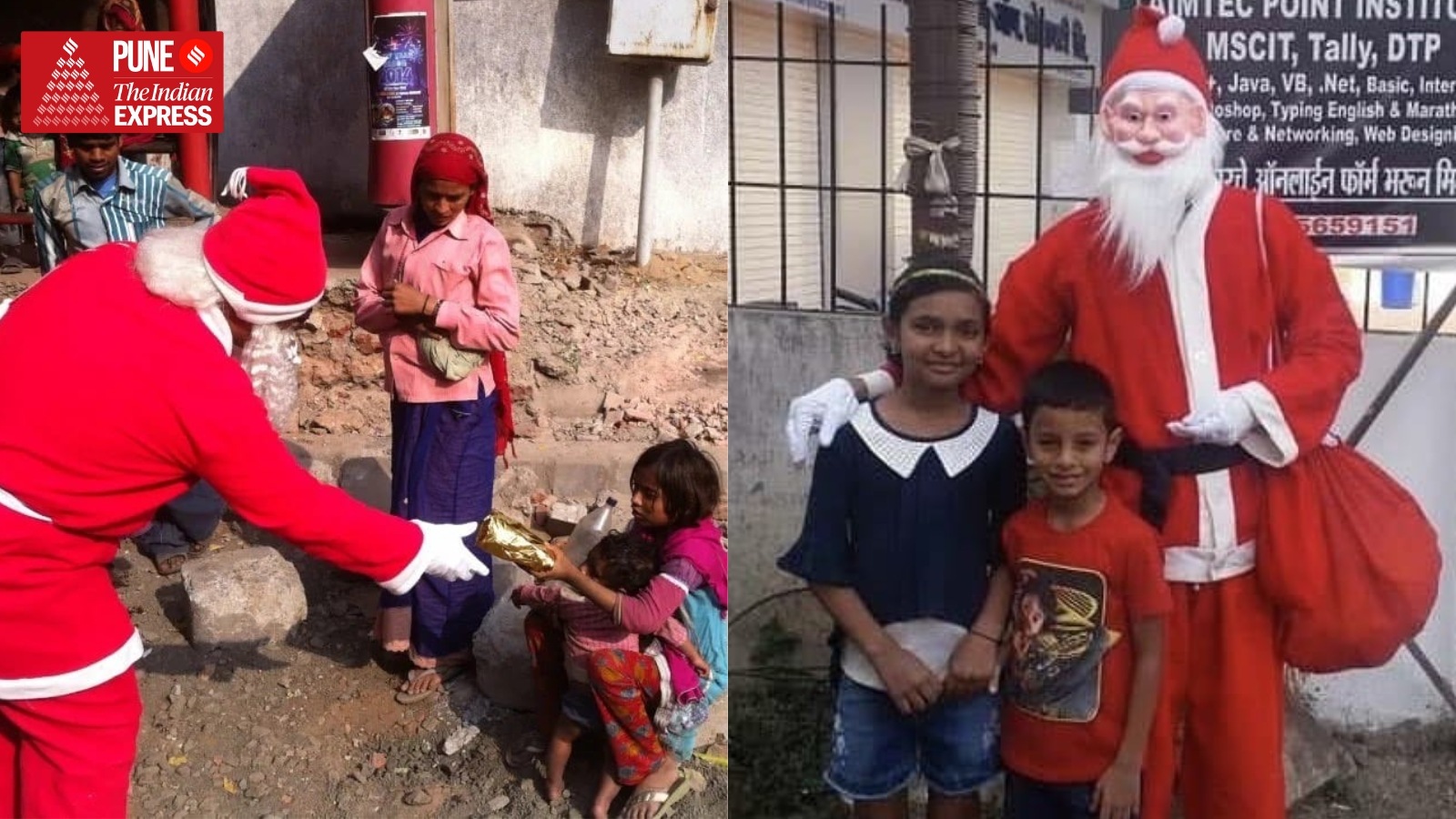 Making spirits bright: Santas bring joy to Pune streets and slums