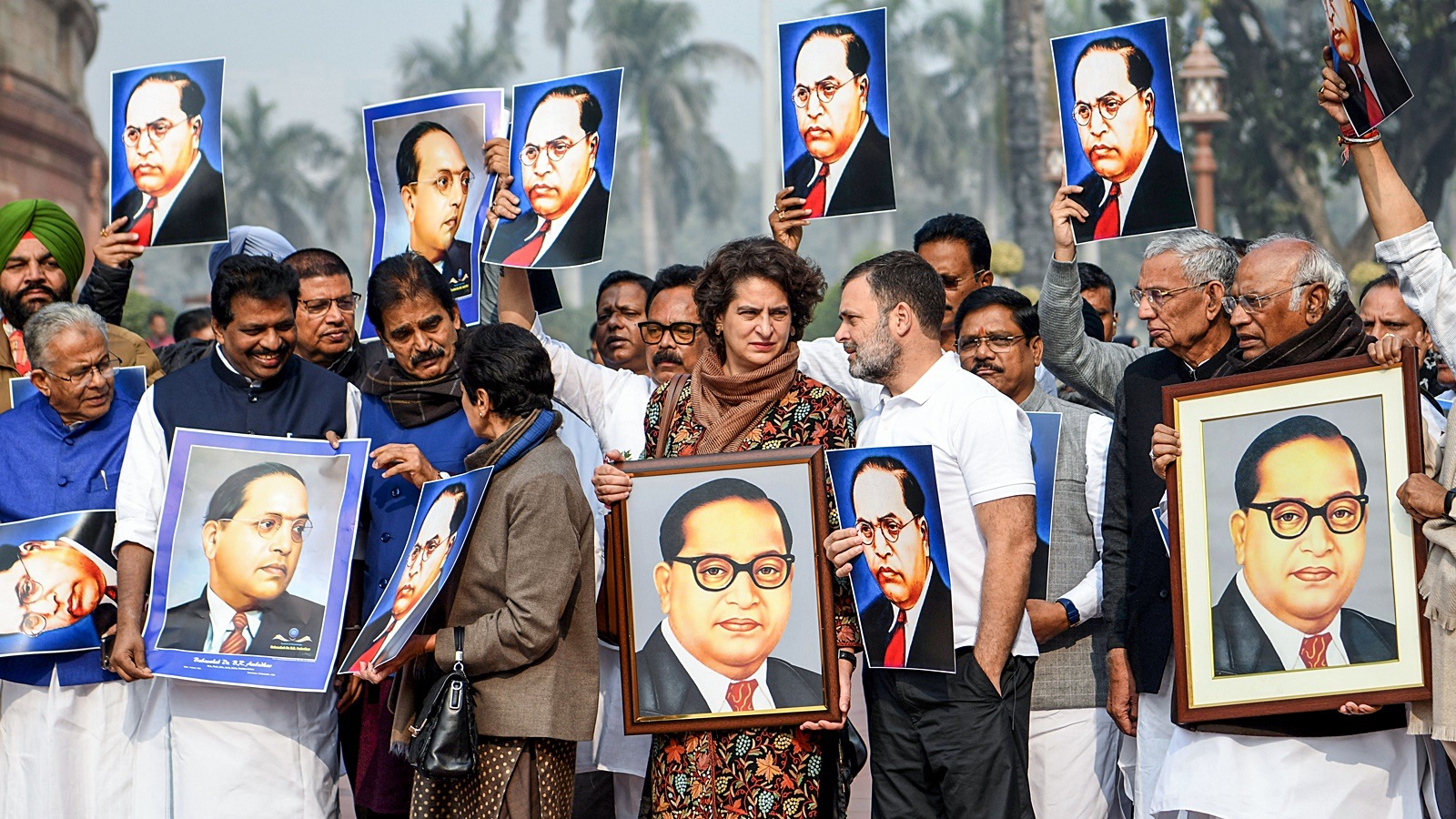 Ambedkar Congress BJP Protest