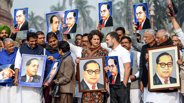 Ambedkar Congress BJP Protest