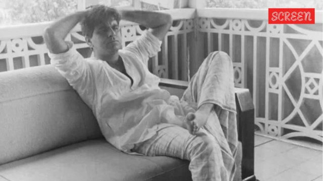 Dilip Kumar at his bungalow in bandra