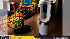 The Dyson Purifier Hot+Cool Gen 1 seems like a stylish addition to any living room. (Image: Nandagopal Rajan/ The Indian Express)