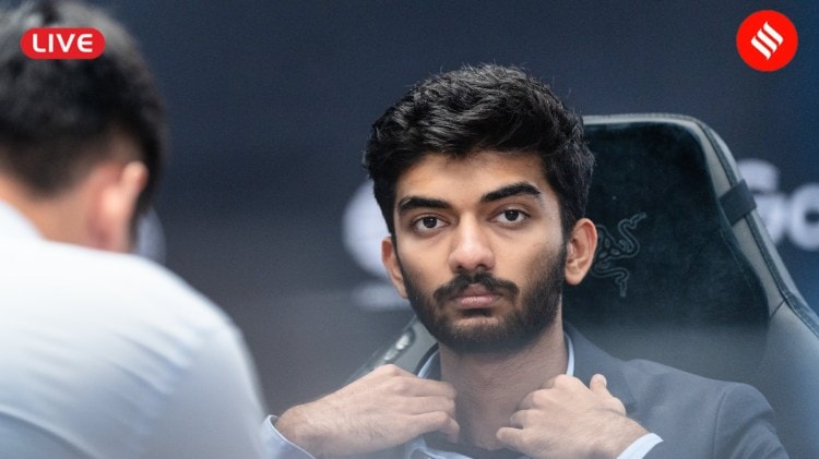 World Chess Championship 2024 Game 9 Live Updates: Gukesh contemplates his next move in the World Chess Championship against Ding Liren in Singapore. (PHOTO: FIDE/Maria Emelianova)