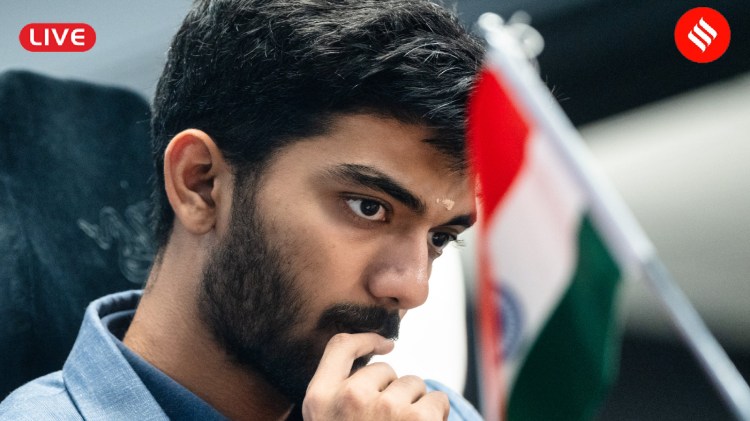 World Chess Championship 2024 Game 7 Live Updates: Gukesh contemplates his next move in the World Chess Championship against Ding Liren in Singapore. (PHOTO: FIDE/Maria Emelianova)