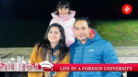 Lavi Batra with her spouse and toddler in the UK