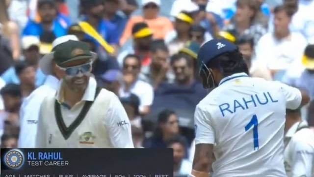 Nathan Lyon KL Rahul dig IND vs AUS No.3