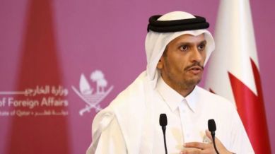 Sheikh Mohammed bin Abdulrahman Al-Thani speaks during a news conference. (Reuters) Qatar