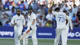 Travis Head said he was displeased with Mohammed Siraj's send-off during the Adelaide Test on Saturday. (AP)