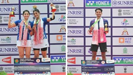 India had two winners at the Guwahati Masters, with Ashwini Ponnappa and Tanisha Crasto prevailing in women's doubles while Sathish Kumar clinched the men's singles title. (BAI)