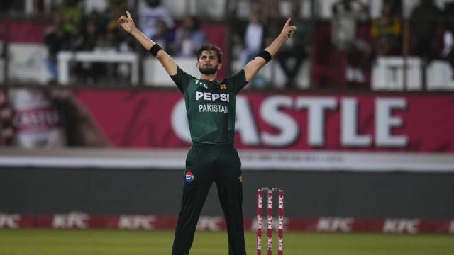 Shaheen Afridi became the youngest bowler to complete 100 wickets in all formats on Tuesday. (AP)