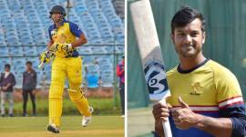 Shahrukh Khan and Mayank Agarwal were the stars of the third round of Vijay Hazare Trophy action on Thursday. (PTI)
