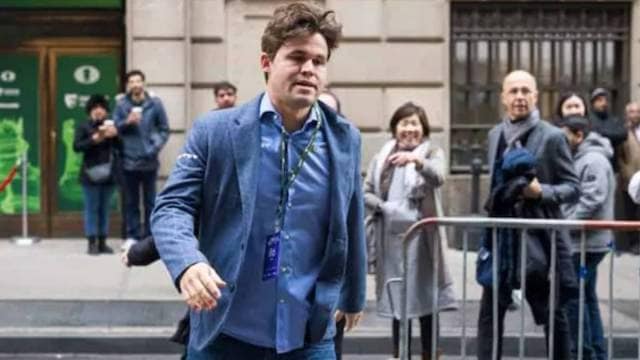 FIDE fined Magnus Carlsen for wearing jeans at the event in New York and insisted that he change, which led the Norwegian to quit the tournament. (FIDE)