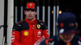 Leclerc received a ten place grid penalty, dents chances of Constructors' title. (Reuters)