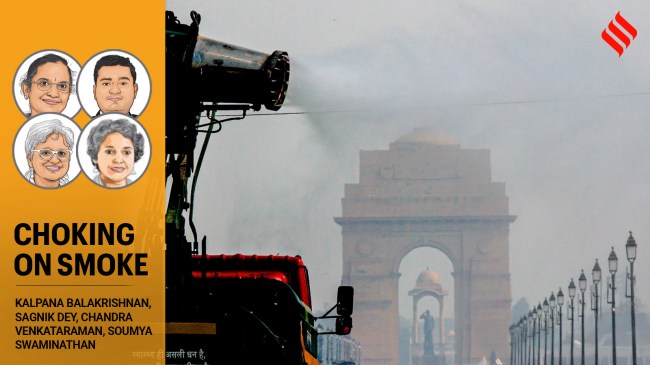 Choking on smoke, air pollution