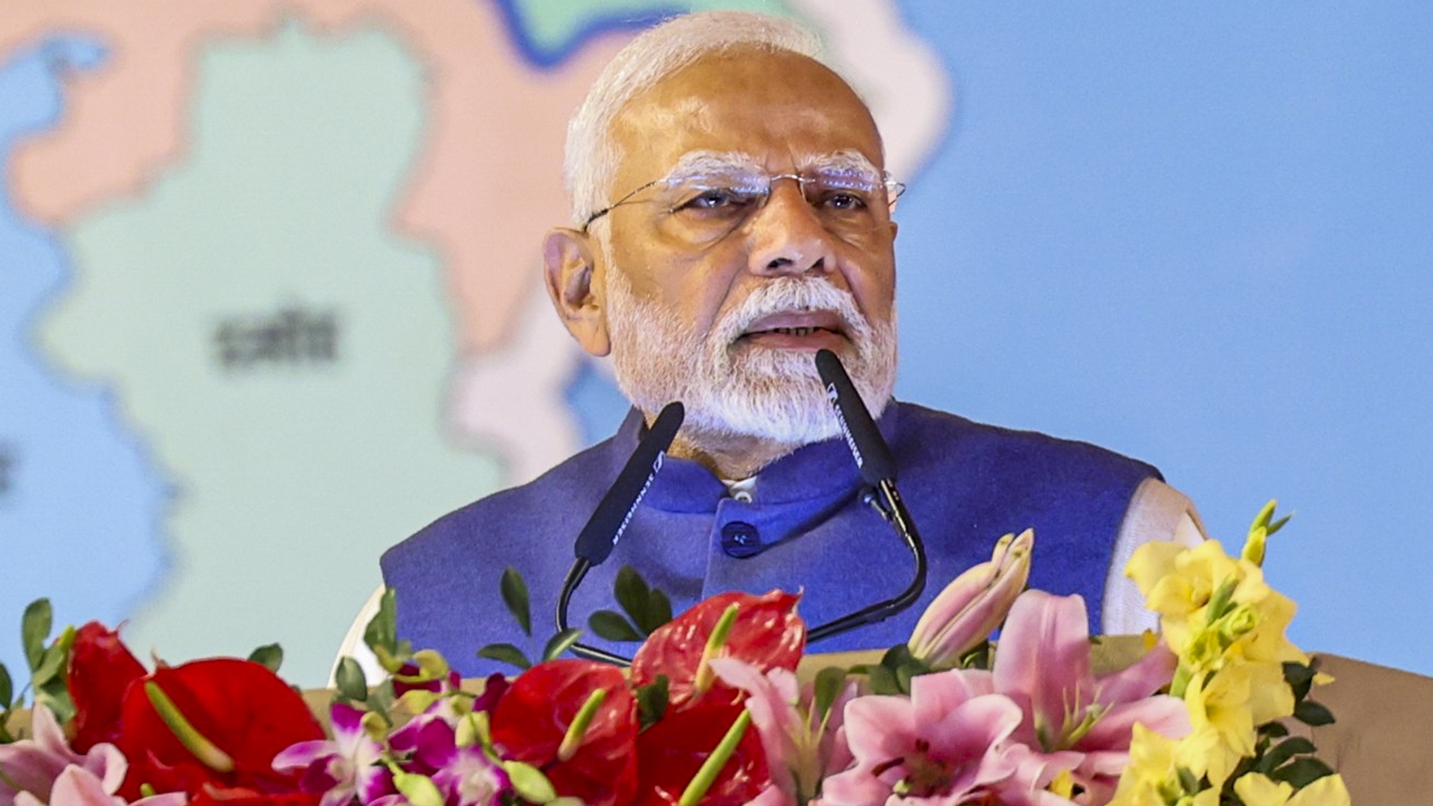 At river-link project site, PM hails Ambedkar role in water works, slams Congress