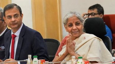 New RBI Governor: Revenue Secretary Sanjay Malhotra, who has been named RBI governor, with Union Finance Minister Nirmala Sitharaman at Vigyan Bhawan, in New Delhi. (PTI File Photo)