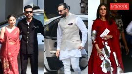 Raj Kapoor 100th birth anniversary celebrations: Besides Ranbir-Alia and Kareena-Saif, Neetu Kapoor and Karisma Kapoor were also spotted at the Mumbai airport, all dressed in traditional attire as they made their way to meet the PM.