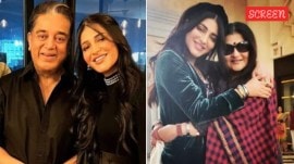 Shruti Haasan with parents Kamaal Haasan and Sarika