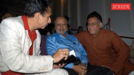 Shyam Benegal with Naseeruddin Shah and Om Puri