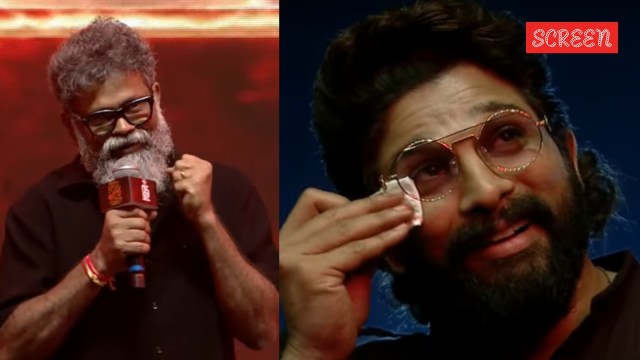 Sukumar's speech brings Allu Arjun to tears at Pushpa 2 event