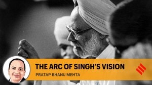 Like all great men in history, Manmohan Singh’s life transcends the nit-picking accounting of policy successes or failures, a short-term historical reckoning, or simply a focus on his interpersonal relations. (Express Archives)