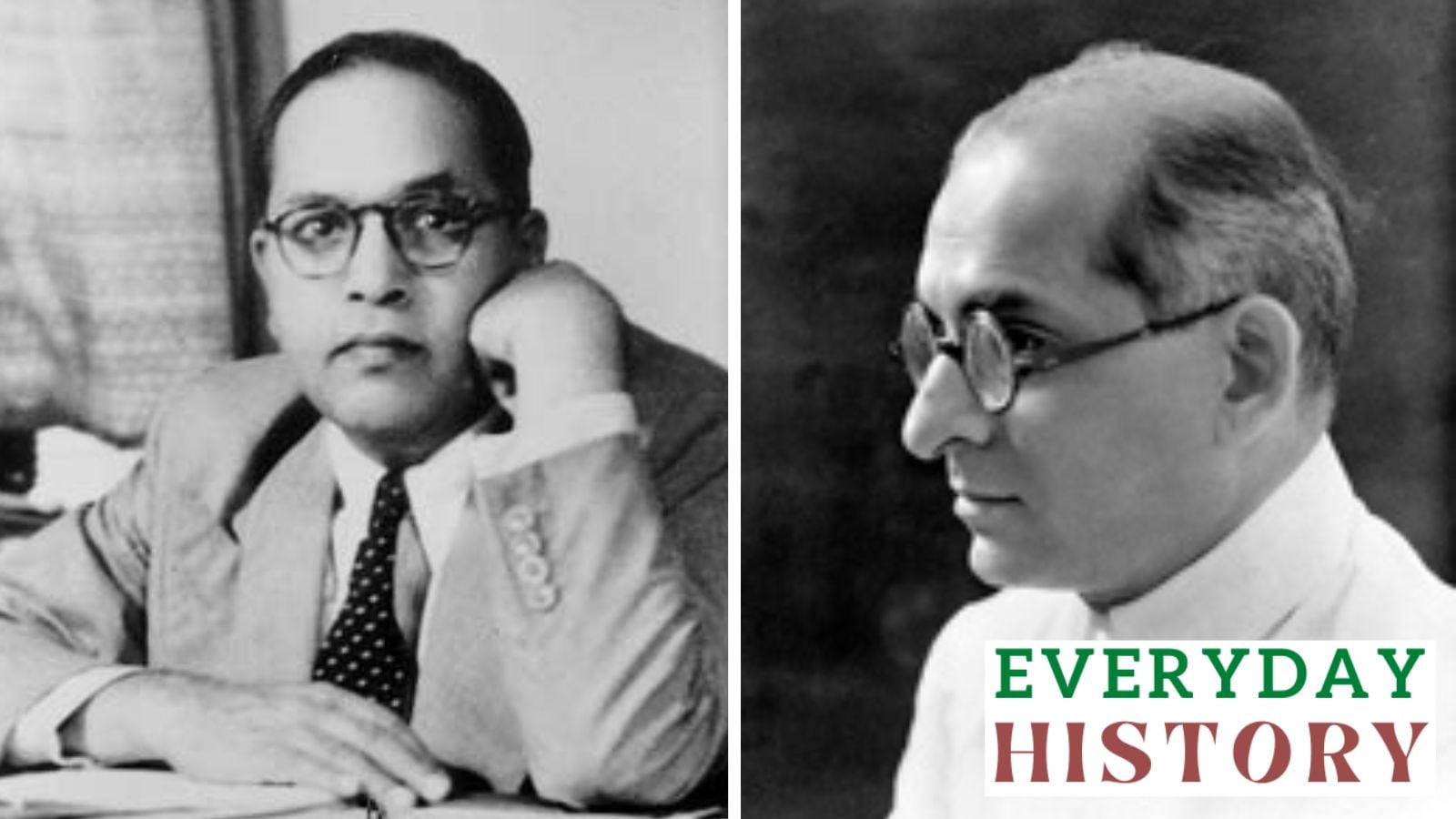 Ambedkar (left) and KM Munshi/UCC debates.