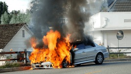 Car on fire