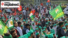 Uttar Pradesh farmers protest.