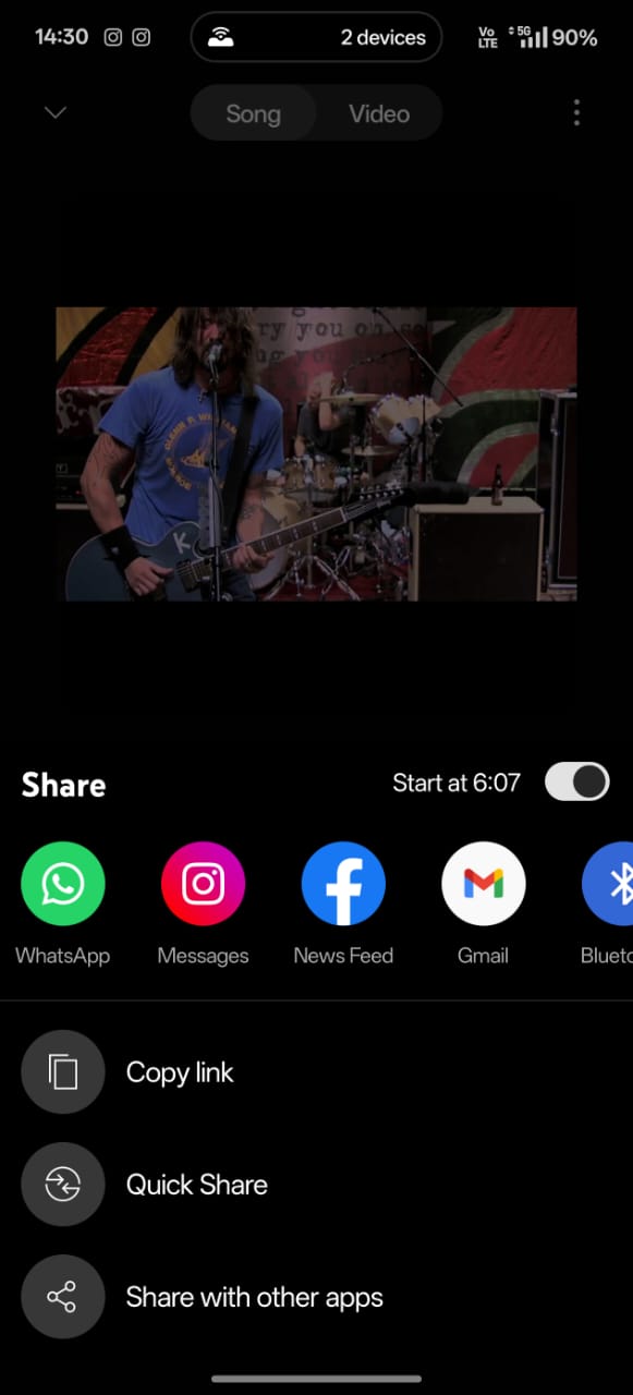 To share links with timestamps, you will have to enable the toggle every time.