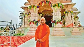 Yogi Adityanath, B R Ambedkar, B R Ambedkar birth anniversary, Samajwadi Party, Congress, Lucknow news, Uttar pradesh news, Indian express, Current affairs