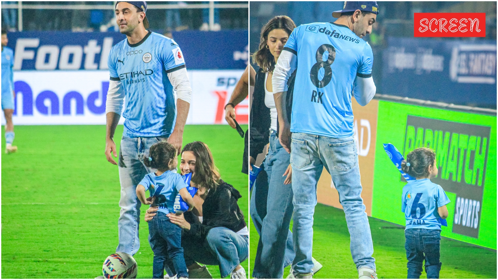 Ranbir Kapoor twins with daughter Raha at football match, Alia Bhatt ...