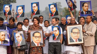 Ambedkar protest outside Parliament