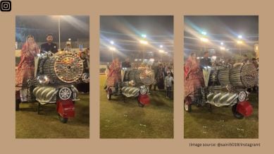 Couple’s wedding entry on machine gun inspired by Ranbir Kapoor's 'Animal'