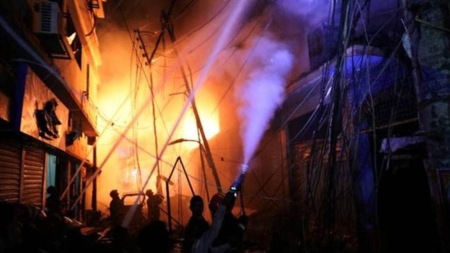 Bangladesh secretariat catches fire.