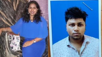 (L-R) The victim, Sandhya A S and accused Dhanush K P.