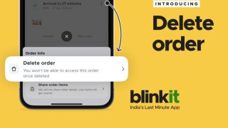 Blinkit delete order history
