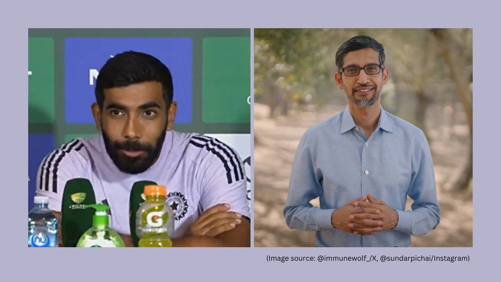 Pichai and Musk react to Bumrah's cricket wit.