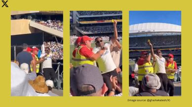 Fan escorted out during Ind vs Aus Adelaide Test for displaying 'sandpaper’