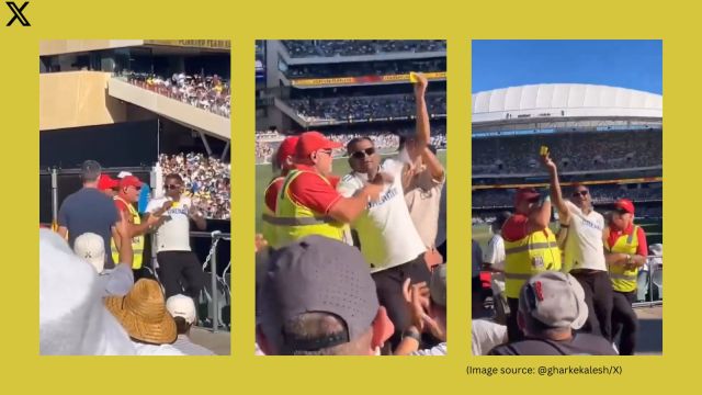 Fan escorted out during Ind vs Aus Adelaide Test for displaying 'sandpaper’
