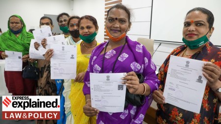 Identity Certificates being distributed to the members of transgender community in Pune.