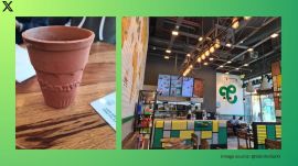 Simon Wong posted two images of the cafe's interior and a kulhad