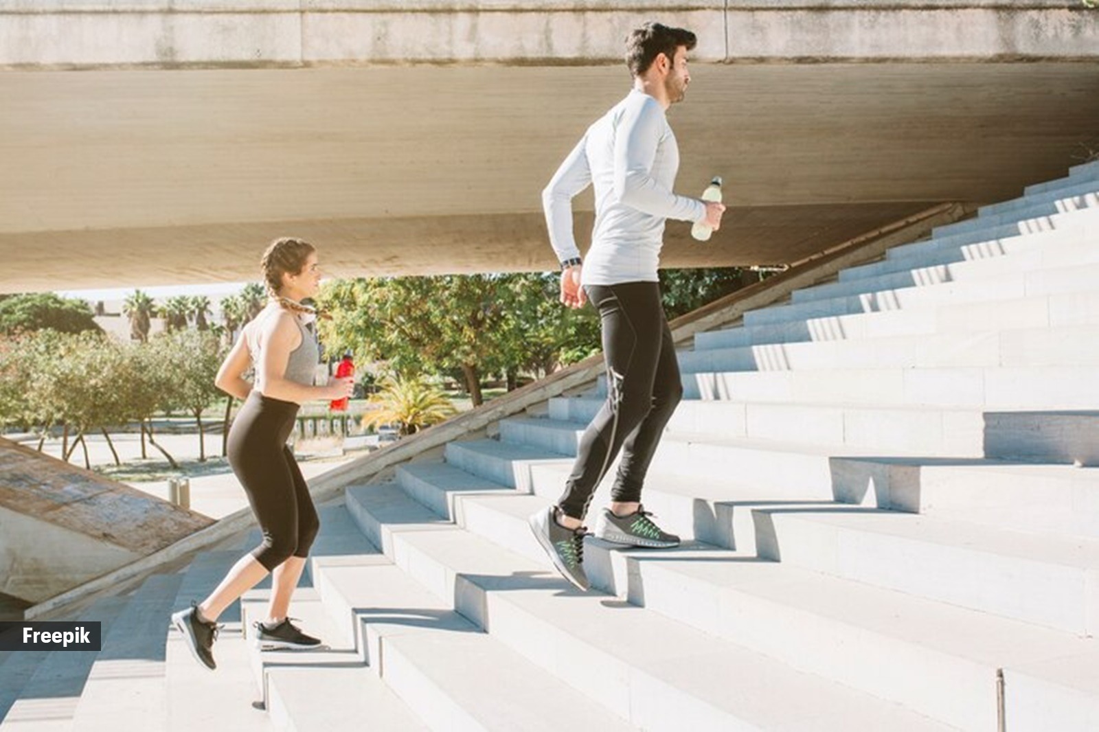 Walking uphill or climbing stairs engages different muscle groups.